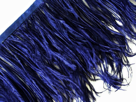 Vente en gros de 10 verges - - - plumes d’autruche bleu marine frange garniture gros plume (en vrac) : 4515 07aadf Vente en gros de 10 verges - - - plumes d’autruche bleu marine frange garniture gros plume (en vrac) : 4515 07aadf