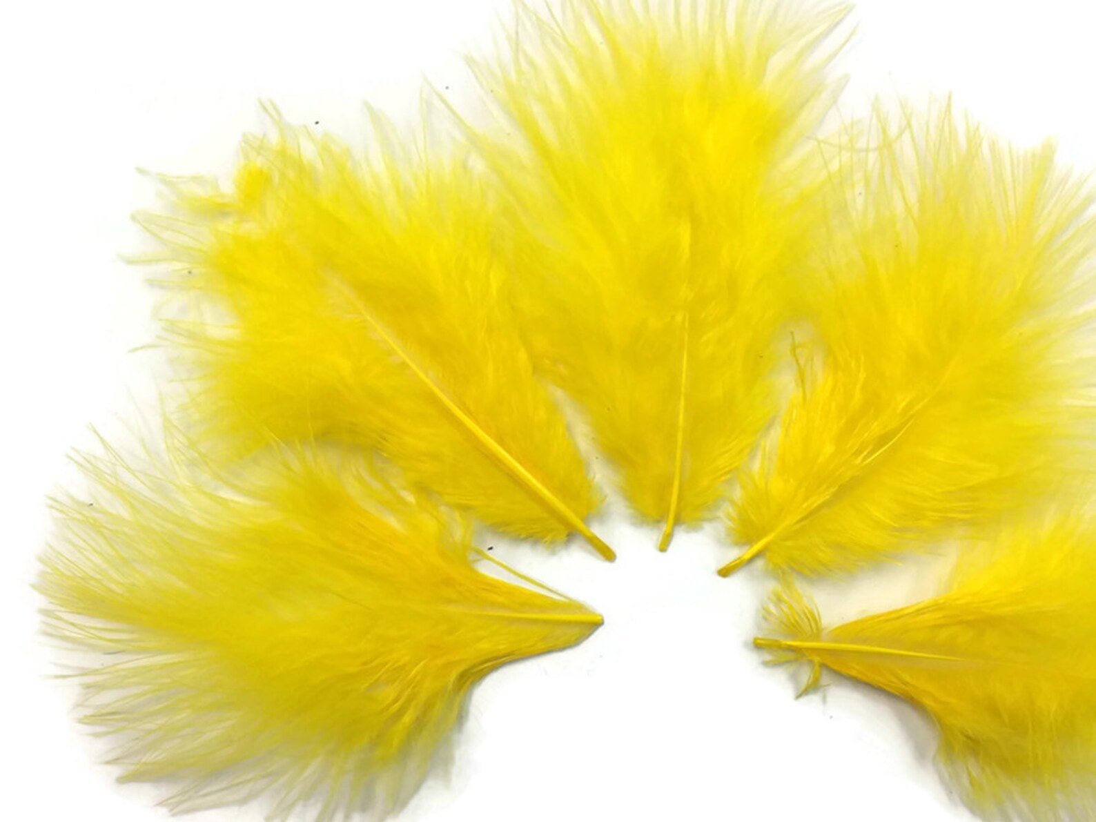 Down Feathers 1 Pack Yellow Turkey Marabou Short Down Fluff Etsy