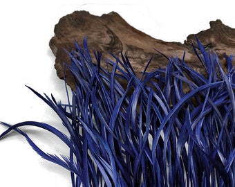 Goose Biot, 1 Yard - Navy Blue Goose Biots Stripped Wing Wholesale Feather Trim Craft Wholesale Supply : 5080