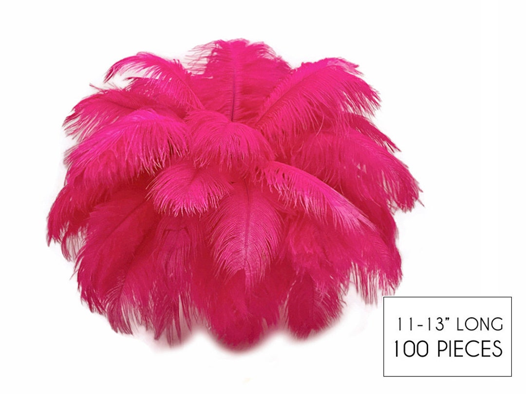 100 Pieces 11-13 Hot Pink Ostrich Drabs Wholesale Body - Etsy