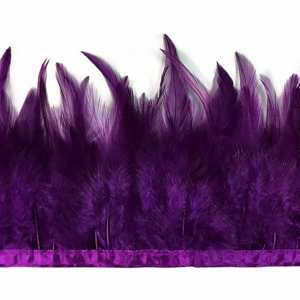 Hahn Trim, 1 Yard - Lila Hahn Hals Hackle Sattel Feder Großhandel Trim Craft Versorgung: 3186