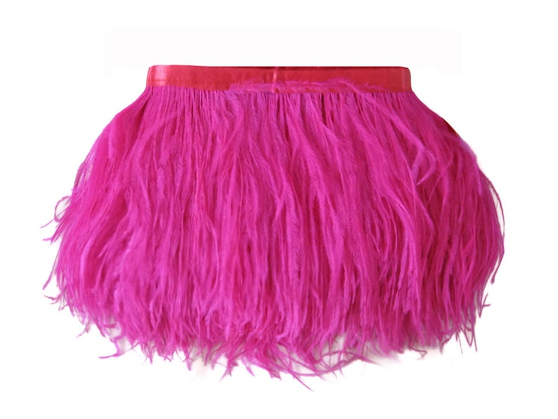 Hot Pink Ostrich Feathers 6 Inch Strip Fuchsia Ostrich | Etsy