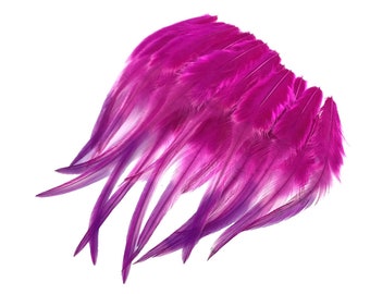 1 Dozijn - Raspberry Blendz Korte Wijting Boerderij Haan Zadel Hair Extension Feathers Craft Supply: 947