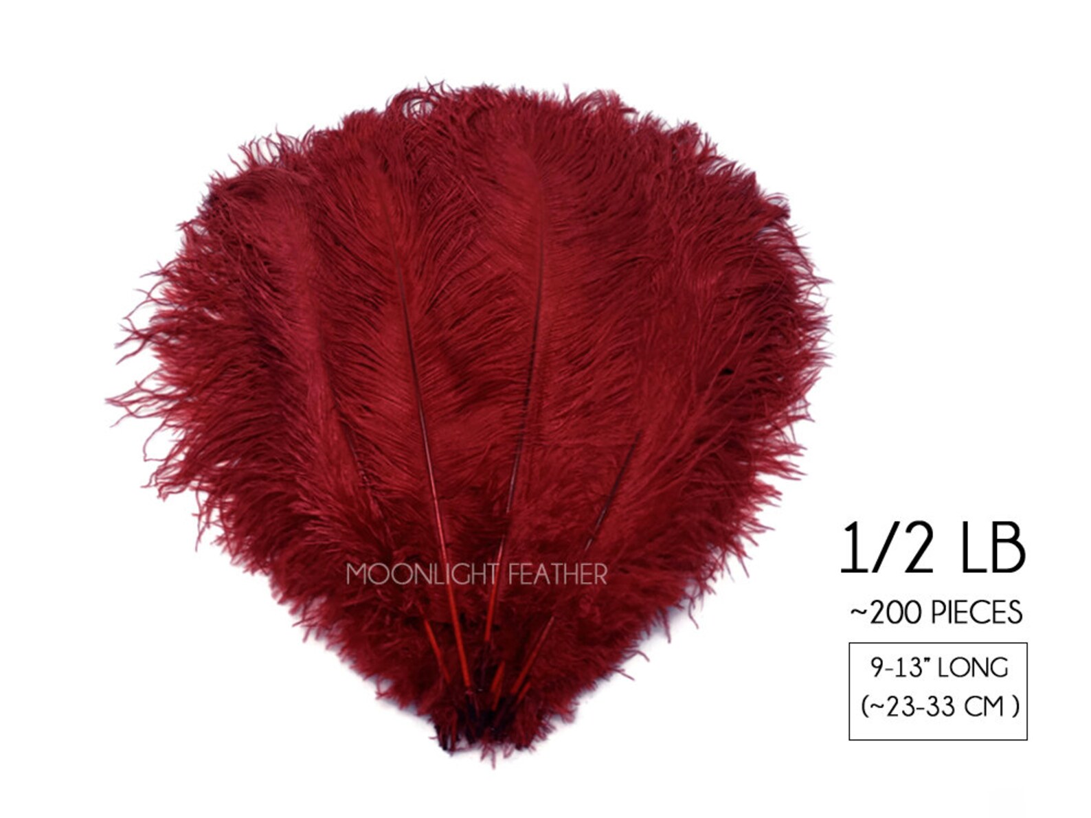 200 Feathers 913 Burgundy Ostrich Drab Body Plumage Etsy