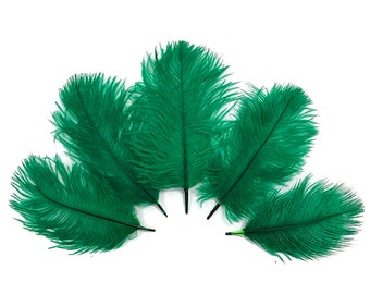 Plumes d’autruche, paquet de gros - Kelly Green Small Ostrich Confetti Feathers (Bulk) Doll Costume Craft Supply: 4268