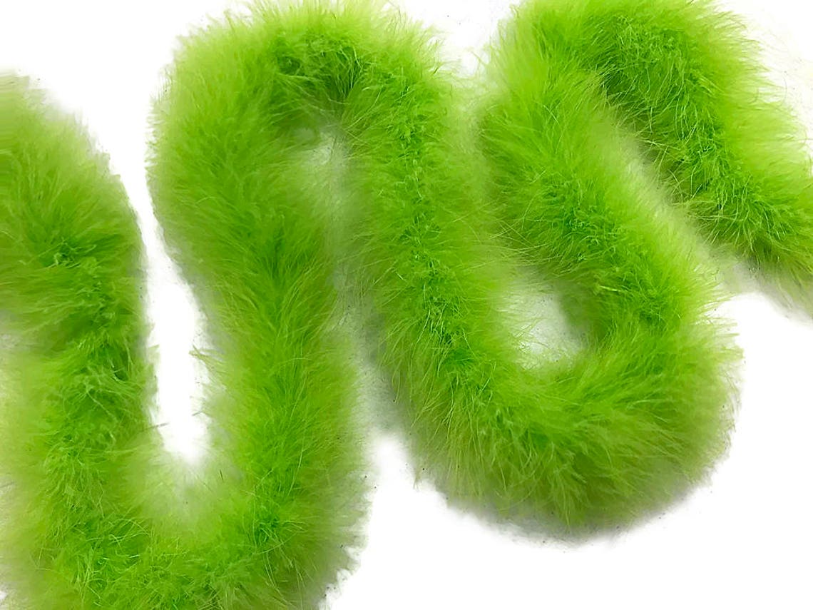Marabou Boas 2 Yards Lime Green Marabou Short Down Turkey Etsy
