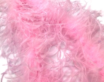 Ostrich Boa, 2 Yards - Light Pink 2 Ply Ostrich Feather Medium weight Boa : 4341