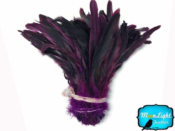 bulk 1 Yard MAGENTA Half Bronze Strung Rooster Schlappen Wholesale Feathers