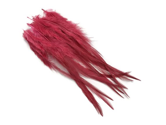 Sac bordeaux marabou plumes pour cartes ou artisanat
