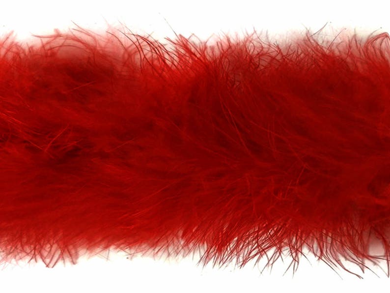 Feather Boa 2 Yards Red Turkey Medium Weight Marabou Etsy