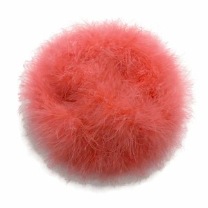 May include: A fluffy, round, pink feather boa. The boa is soft and delicate, and would be perfect for adding a touch of whimsy to any project.
