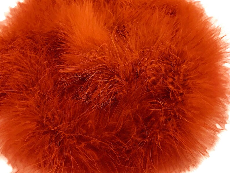 Orange Boa, 2 Yards Orange Turkey Medium Weight Marabou Feather Boa 25 Gram Halloween Craft Supply : 129 image 4