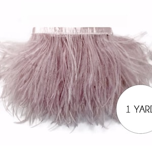 Wholesale Feathers, 1 Yard - Taupe Ostrich Fringe Trim Wholesale Feather (bulk) Craft Supply : 3753