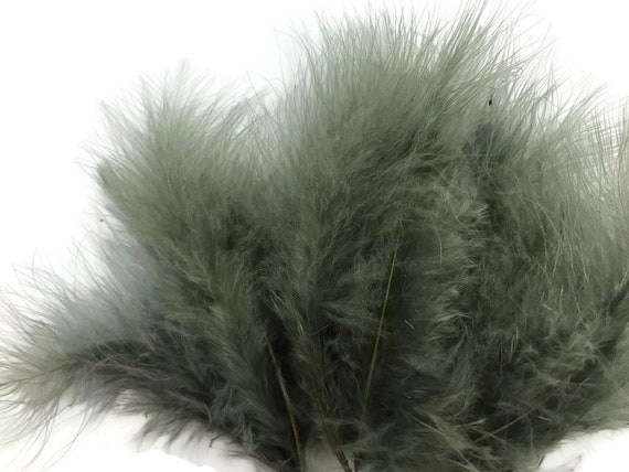 Red Large Turkey Marabou Feathers - 1/4 lb