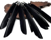 Turkey Wholesale Feathers, 1 4 lb - Black Turkey Primary Wing Pointers Large Quill Feathers (bulk) Halloween DIY Craft 3191