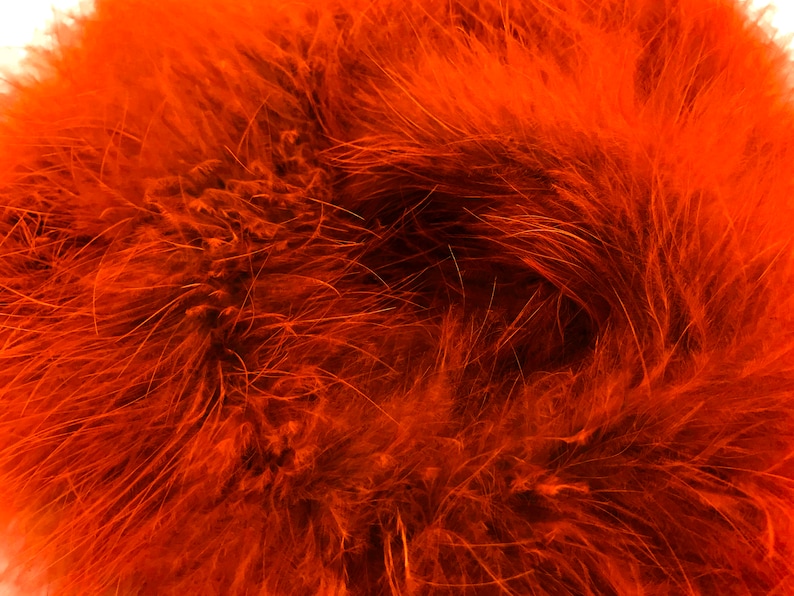 Orange Boa, 2 Yards Orange Turkey Medium Weight Marabou Feather Boa 25 Gram Halloween Craft Supply : 129 image 3