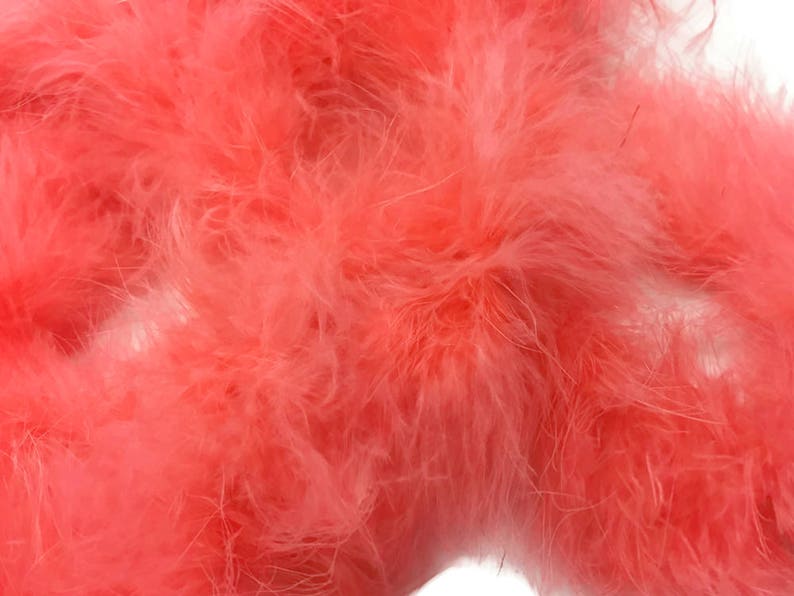 May include: A close-up of a bright pink feather boa. The boa is made of soft, fluffy feathers and is perfect for adding a touch of glamour to any outfit.