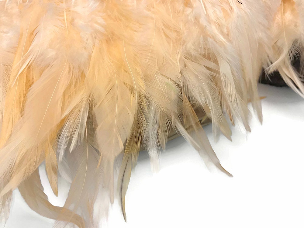Black Rooster Neck Hackle Saddle Feather Wholesale Trim Craft Supply 1 Yard 