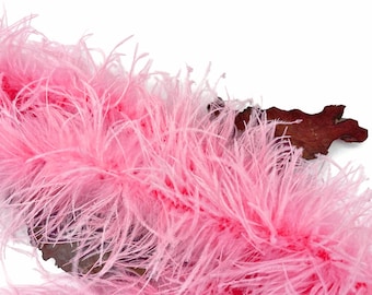 USA SELLER 2 Yards - Candy Pink 3 Ply Ostrich Medium Weight Fluffy Feather Boa Costume Prom Dress Supply : 5169