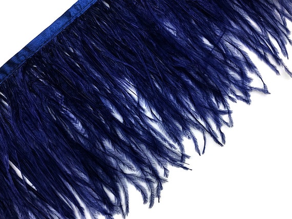 Vente en gros de 10 verges - - - plumes d’autruche bleu marine frange garniture gros plume (en vrac) : 4515 07aadf Vente en gros de 10 verges - - - plumes d’autruche bleu marine frange garniture gros plume (en vrac) : 4515 07aadf