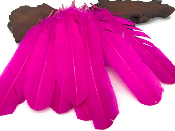 1/4 Lb - Red Turkey Tom Rounds Secondary Wing Quill Wholesale Feathers  (Bulk)