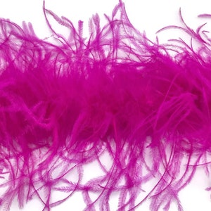 May include: A bright pink feather boa. The boa is made of soft, fluffy feathers and is perfect for adding a touch of glamour to any outfit.