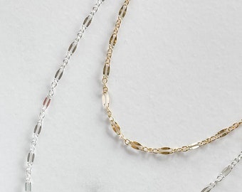 Dapped Chain Necklace: 14k Gold Filled or Sterling Silver