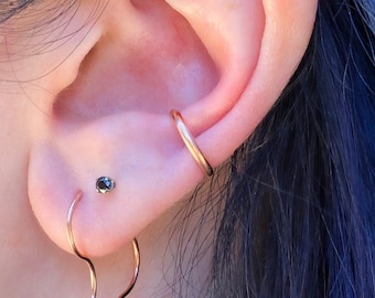 Rounded Wire Ear Cuff - Adjustable