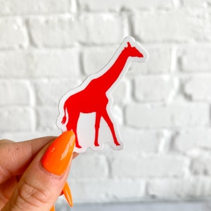 Red Giraffe Sticker