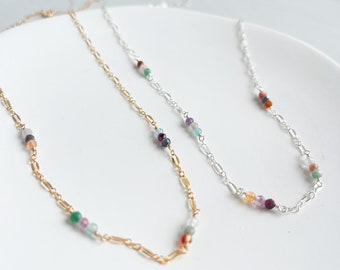 Assorted Gemstone Beaded Necklace