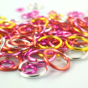 100 Pink Lemonade Jump Rings - 18, 20, 22 gauge  - You Pick Diameter - 100% Guarantee