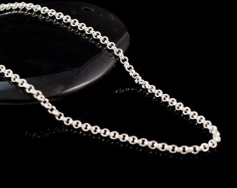 Kette Ohne Anhänger Sterlingsilber Halskette Rolo-Kette 1,9 Mm