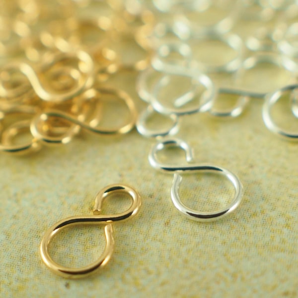 25  Infinity Figure Eight Links Version II - 8mm x 4mm - Silver Plated or Gold Plated - 100% Guarantee