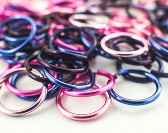 100 Pinks and Purples Jump Ring Mix -  18, 20, 22 and 24 Gauge - 100% Guarantee