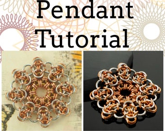 Tutoriel en cotte de mailles - Pendentif Sunburst PDF - Intermédiaire et expérimenté