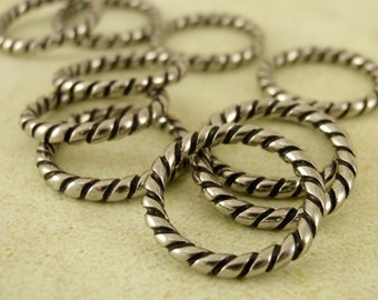 2 Fancy Soldered Stainless Steel Jump Rings - 14 gauge 14.5mm OD - Soldered Closed- 100% Guarantee