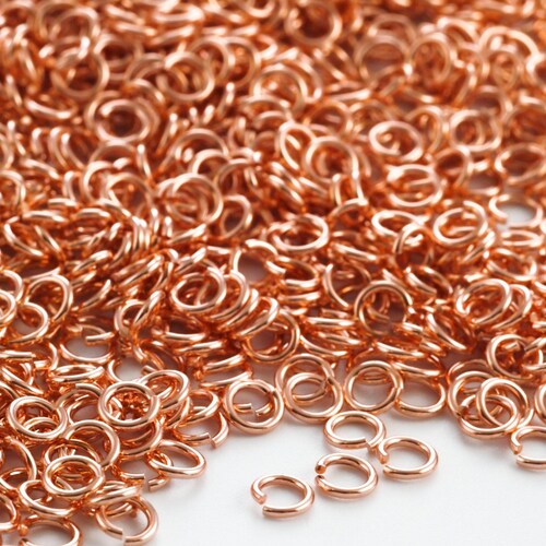50 Half Hard Copper Jump Rings 12 14 16 18 20 22 Gauge Etsy