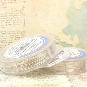 Perle versilbert Künstlerdraht - dauerhaft gefärbt - Gauge 16, 18, 20, 22, 24, 26, 28 - 100% Garantie