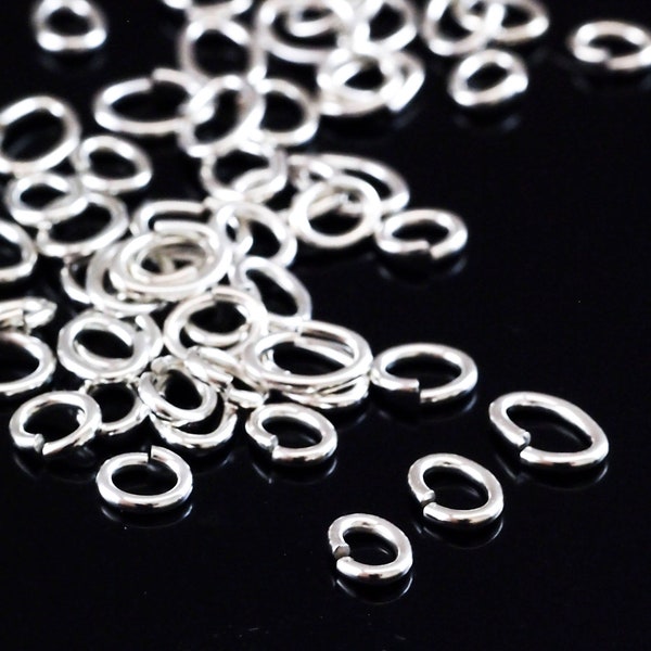 12 Argentium Sterling Silver Oval Jump Rings - You Pick 20, 18 and 16 gauge Tarnish Resistant Connectors