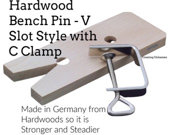 Houten V-slot juweliersklem, penklemmen, bank, juwelier, werk, sieraden, C- klem, professionele juweliersklem, met bevestiging voor tafel, productie, gereedschap