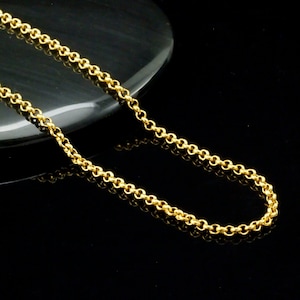 2 mm 14kt Gold Filled Rolo Kette - Benutzerdefinierte fertige Längen oder Am Fuß - Hergestellt in den USA - Kette jeder Länge