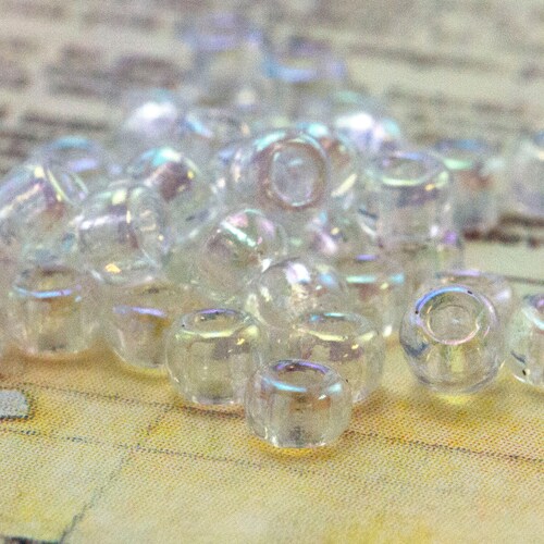 Crystal AB 8/0 Glass Seed Beads 100 Guarantee Etsy