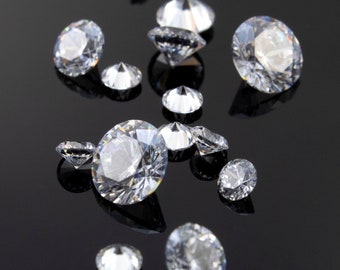 0.8~15mm Round Shape AAAAA White 8colos Loose cz stone Cubic Zirconia gemstone 