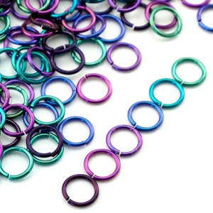 100 Mermaid Enchantment Anodized Niobium Jump Rings in Your Choice