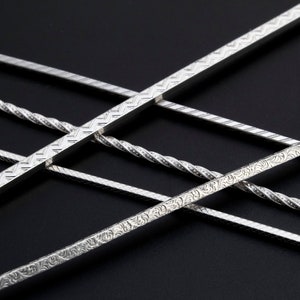 Sterling Silver Square Pattern Wire - By the Inch, Dead Soft