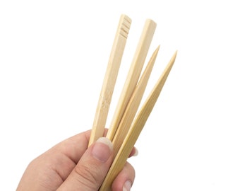 Bamboo Tweezer Set - Needle Nose and Flat Nose Tweezers - Soldering Tool - 100% Guarantee