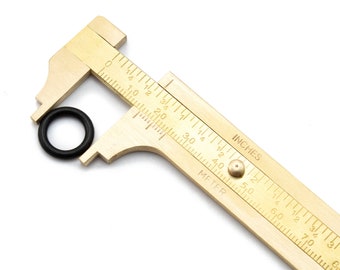 Brass Slide Calipers - Great for Measuring Jump Rings, Wire and More - Free Jump Ring Sampler Included