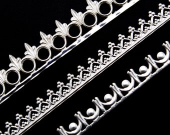 Sterling Silver Crown Gallery Strip Wire  - Made in the USA