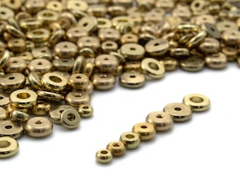 30 Beads Solid Brass Rondelle 3mm, 4mm, 5mm, 6mm - 100% Guarantee