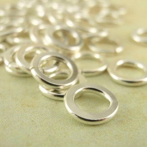 Hammered Argentium Sterling Silver Jump Rings  Quantity 10 -  Tarnish Resistant Custom Hammered